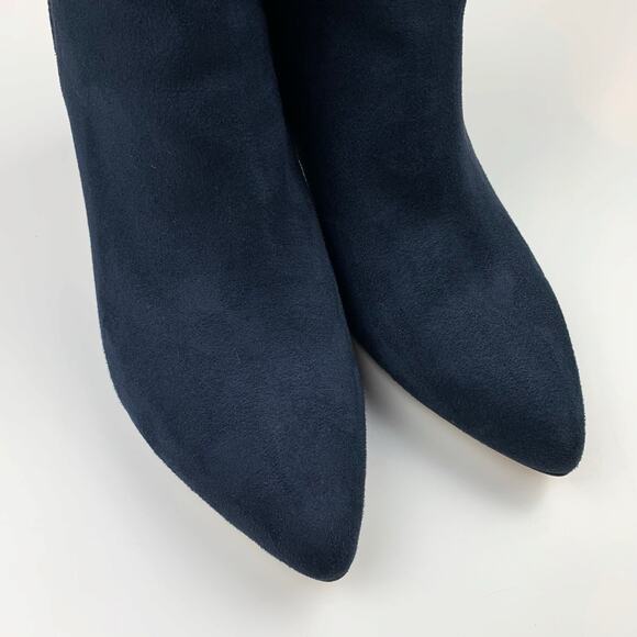 Tommy Hilfiger Hazelle Ankle Boots Blue Faux Suede Pointed Toe Women's 9.5 - Picture 3 of 12